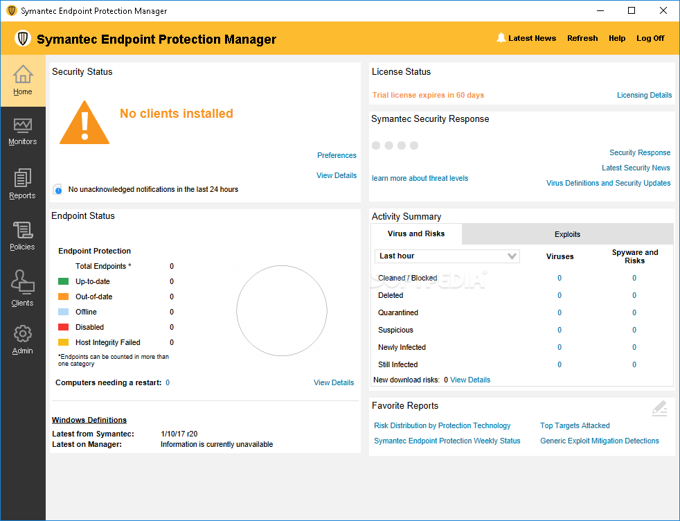 screenshot of Symantec Endpoint Security